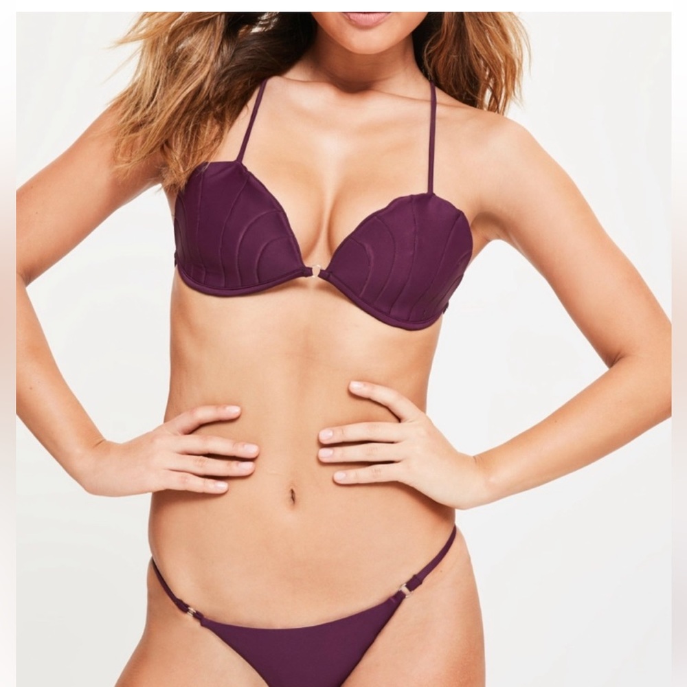 Misguided purple mermaid shell bikini set
